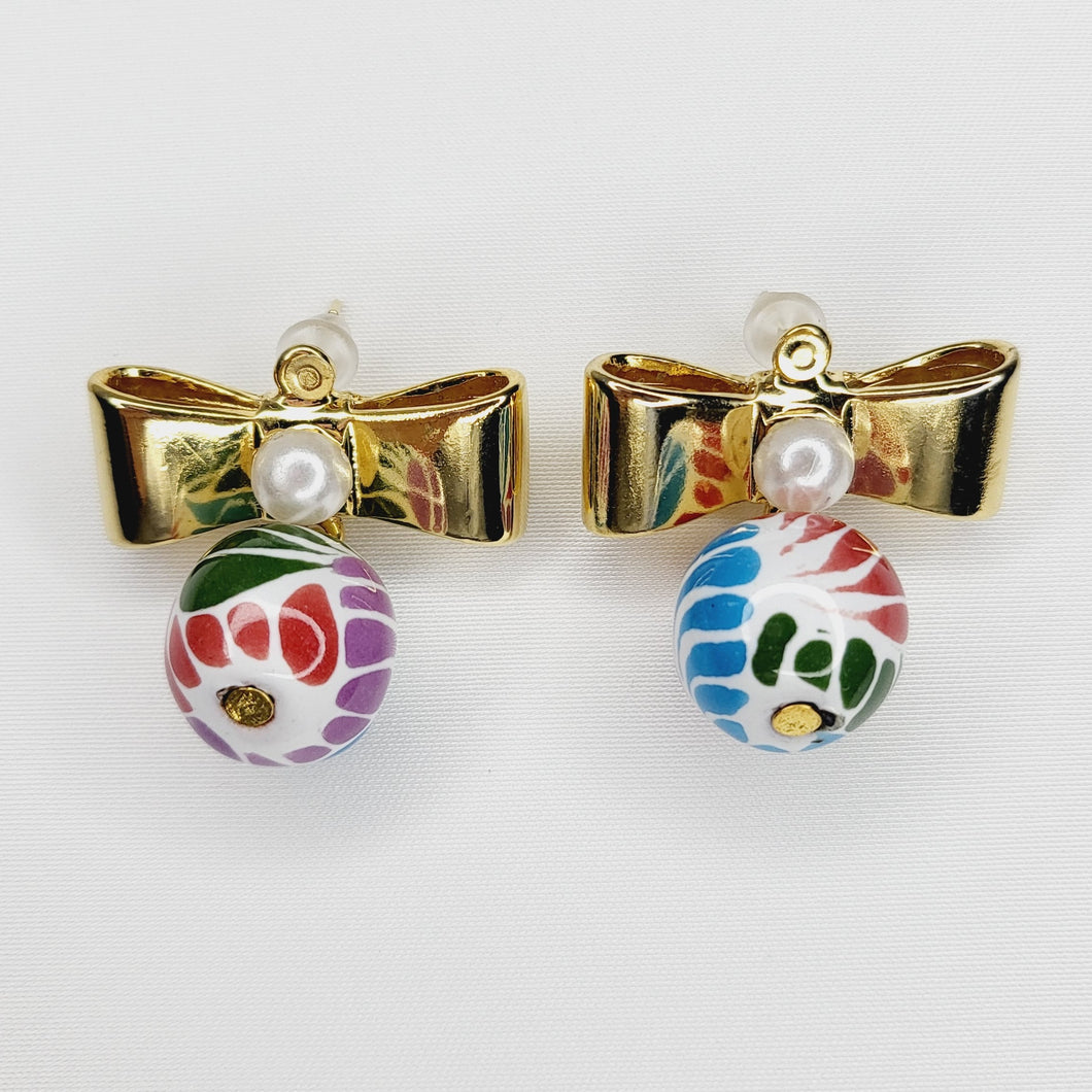 Aretes Moño Talavera Colores