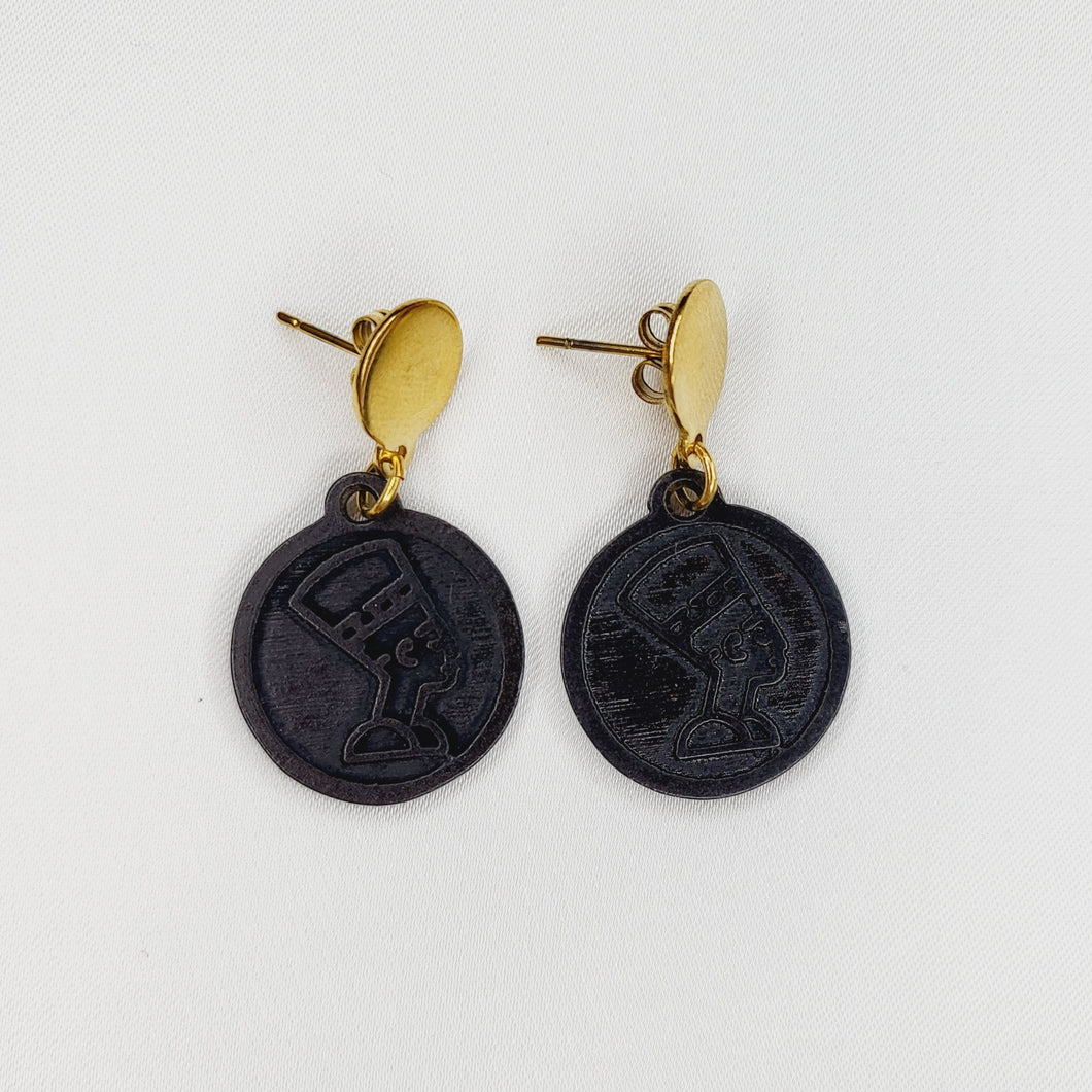 Aretes Moneda Negros