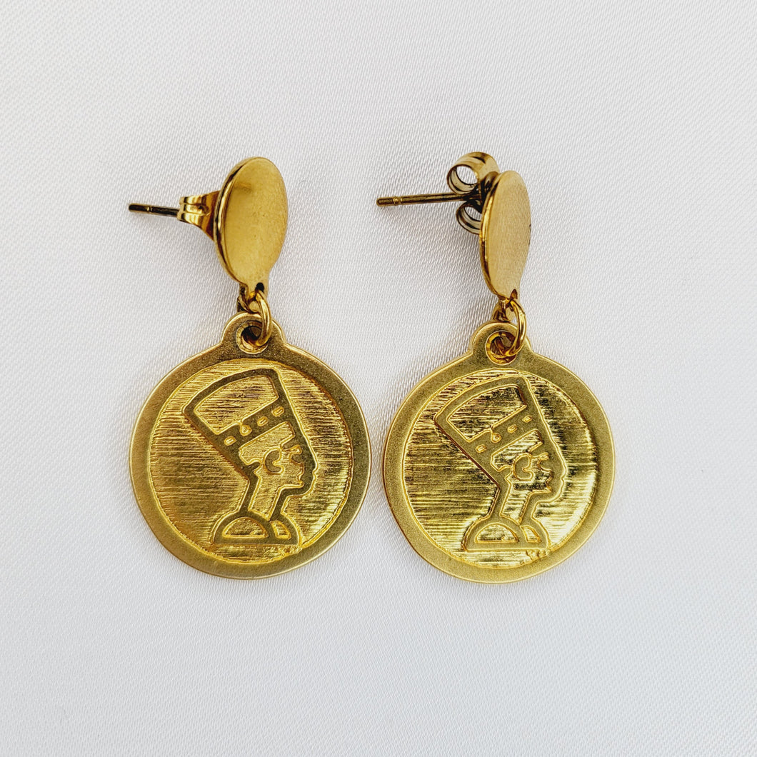 Aretes Moneda Dorados