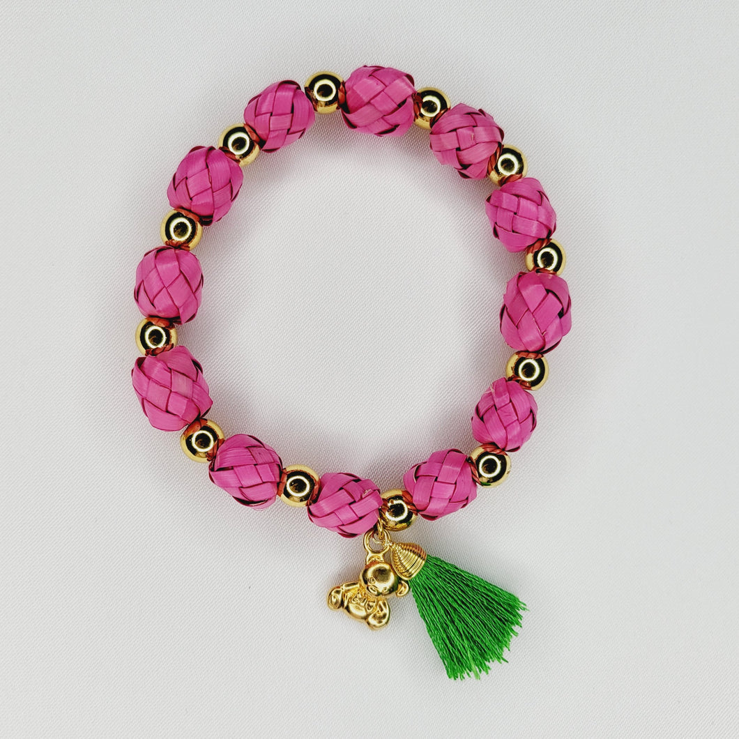 Pulsera de Palma Rosa Mexicano