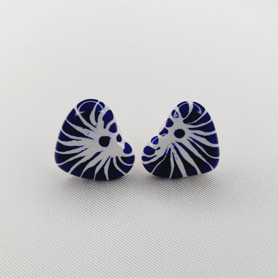 Aretes Corazón Talavera tradicional