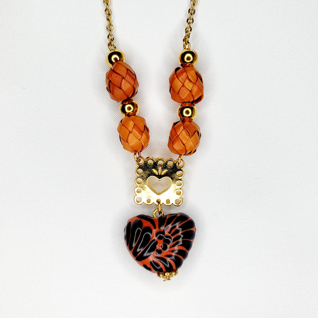 Corazón Talavera Naranja